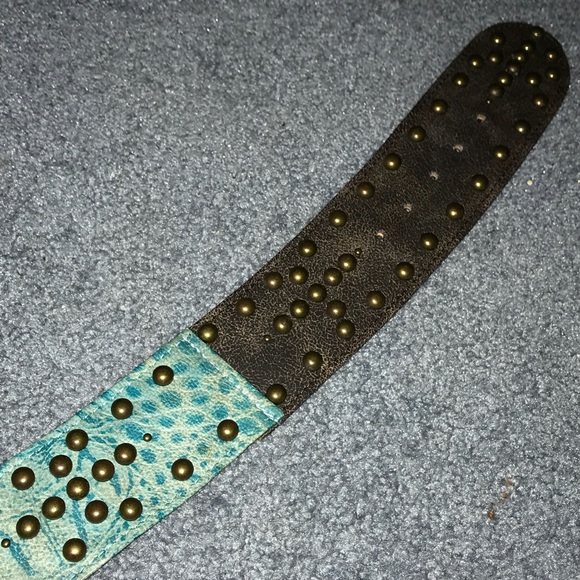 Wide Leather Fashion Belt - Picture 7 of 8